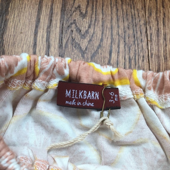 NEW Milkbarn Grapefruit Dress & Leggings Set 3-6 Months - Picture 5 of 8